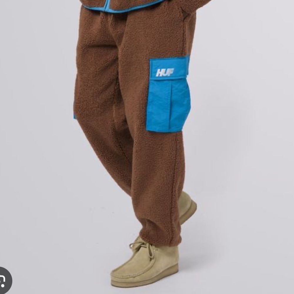 Huf Fort Point Brown Sherpa Pants Men’s size Medium